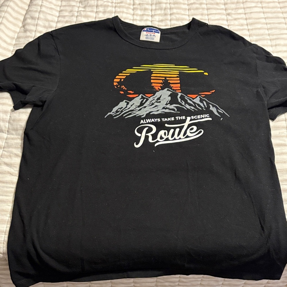 Champion Black Scenic Route Graphic Tee